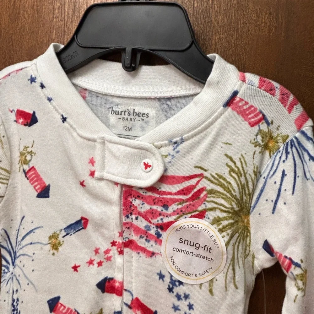NWT Burt’s Bees Baby One Piece Pajama size 12 months